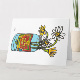 Tarjeta Marmalade de línea continua en flor