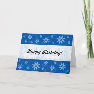 Tarjeta Mármol azul con flores