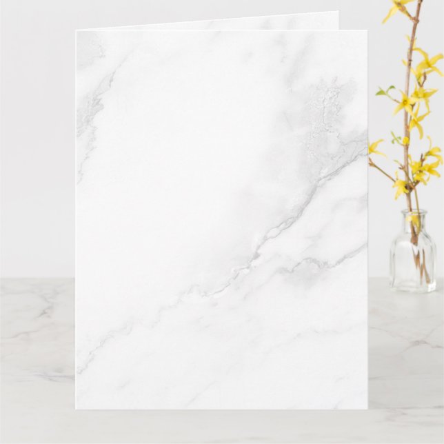 Tarjeta Mármol Blanco  (flor amarilla)