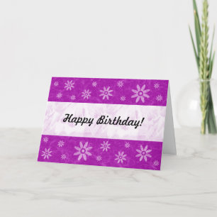 Tarjeta Mármol morado - Con flores