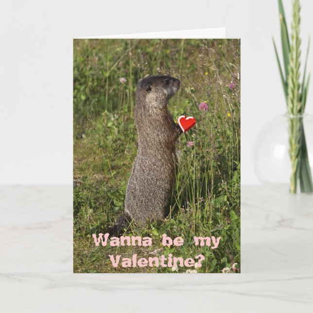 Tarjeta Marmot Valentine (Anverso)