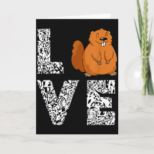 Tarjeta Marmota Amor Roedor Animal Marmota 