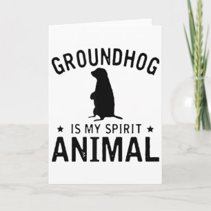 Tarjeta Marmota Es Mi Animal Espiritual - Divertida Camise