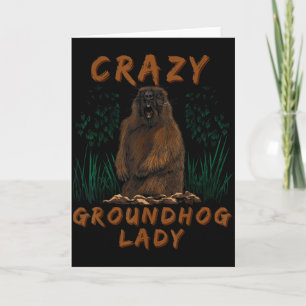 Tarjeta Marmota Loca Roedor Ardilla de Tierra Marmota Terr