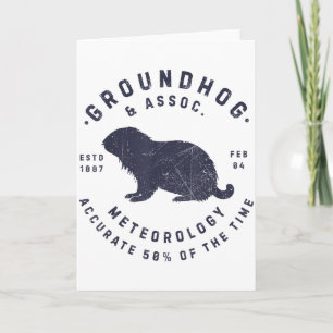 Tarjeta Marmota Meteorología Est 1887 Hombres Mujeres Marm