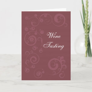 Tarjeta Maroon Swirls Card