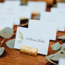 Marques lugares Mariage thème Eucalyptus, Champêtr