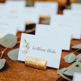 Tarjeta Marques lugares Mariage thème Eucalyptus, Champêtr