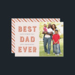 Tarjeta marquesa del día del padre - óxido<br><div class="desc">Una moderna tarjeta fotográfica del Día del Padre,  que muestra "El mejor papá jamás" en negritas letras antiguas.</div>