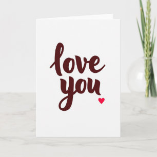 Tarjeta Marrón Elegante Simple Te Amo