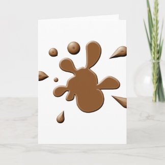 Tarjeta Marrón Paint Splodge