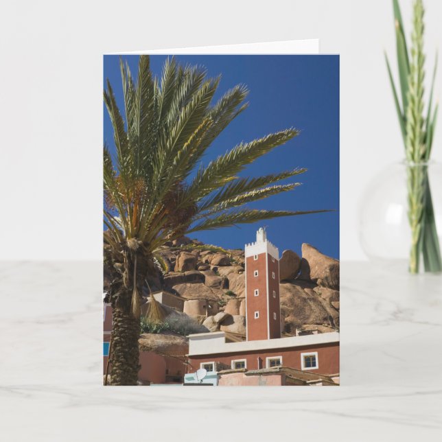 Tarjeta MARRUECOS, Anti Atlas, Zona TAFRAOUTE: ADAI, rojo (Anverso)