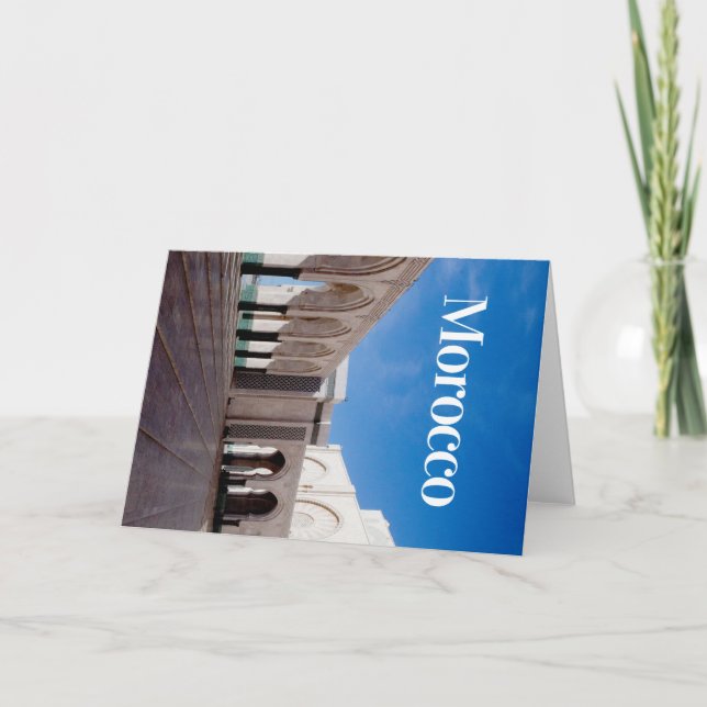 Tarjeta Marruecos | Casablanca | Comida marroquí | Calle (Anverso)