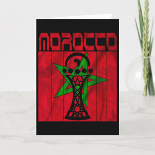 Tarjeta Marruecos Vintage, Amo Marruecos Mapa Marruecos Fú