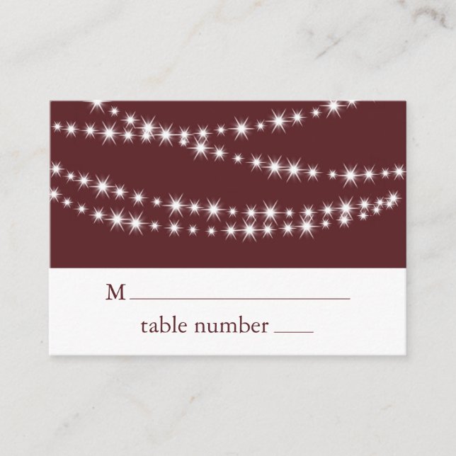 Tarjeta - Marsala Twinkle Lights (Anverso)