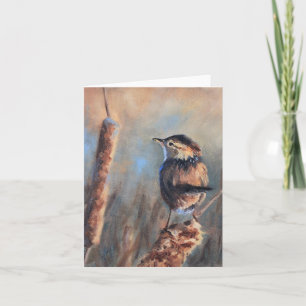 Tarjeta Marsh Wren Bella Artes todas las ocasiones