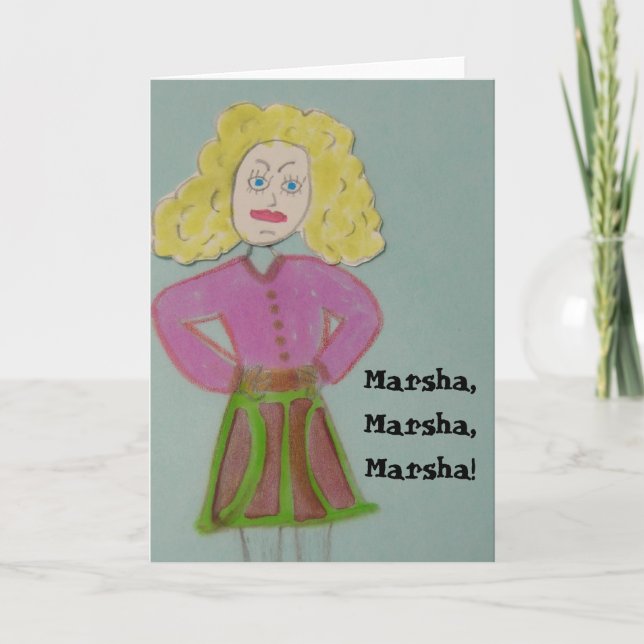 Tarjeta ¡Marsha, Marsha, Marsha! (Anverso)