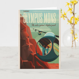 Tarjeta Marte Olympus Mons Sistema Solar Volcán Más Alto