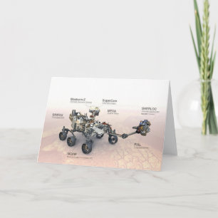 Tarjeta Marte Perseverancia Rover Con Instrumentos