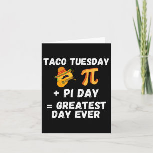 Tarjeta Martes Martes, Martes, Día Pi Math Teacher Me