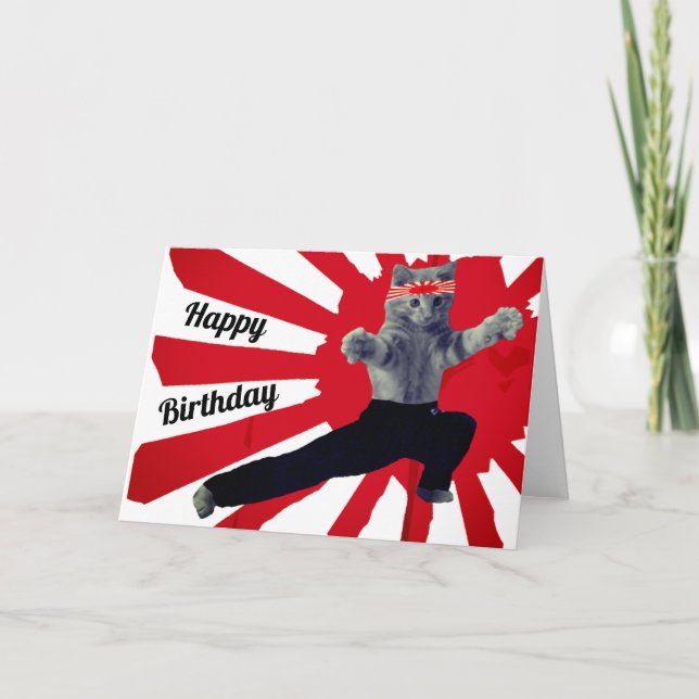 Tarjeta Martial Art Karate Cumpleaños (Anverso)