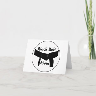 Tarjeta Martial Arts Black Belt Mom Note Card