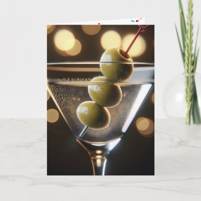 Tarjeta Martini Birthday Drink (Anverso)