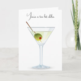 Tarjeta Martini De Cumpleaños En Blanco