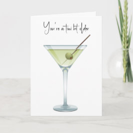 Tarjeta Martini De Cumpleaños En Blanco