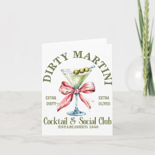 Tarjeta Martini de soltera sucia Martini cola Club Martini