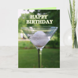 Tarjeta Martini Golf Ball Happy Birday Card