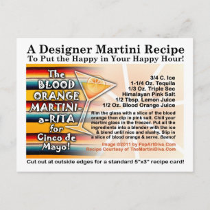 Tarjeta Martini Margarita, Naranja de Sangre Cinco