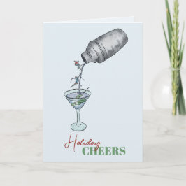 Tarjeta martini y vacaciones de esquí