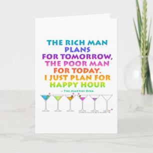 Tarjeta MARTINI ZEN - Plan para el saludo de la Hora Feliz
