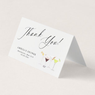 Tarjeta Martinis y Matrimonia Ducha Bridal Gracias