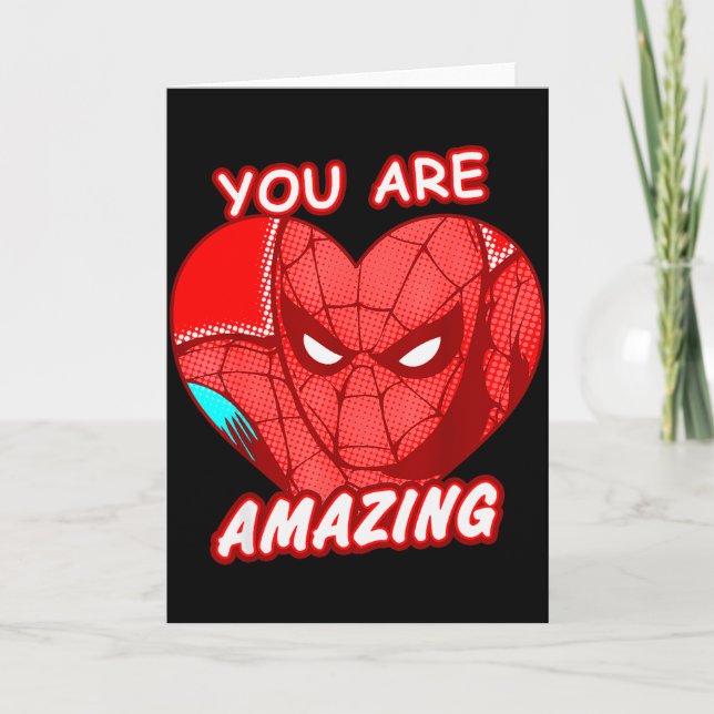 Tarjeta Marvel Día de San Valentín Spider-man Eres Increíb (Anverso)