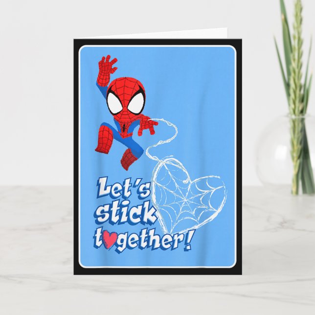 Tarjeta Marvel Spider-man Mantengámonos Juntos San Valentí (Anverso)
