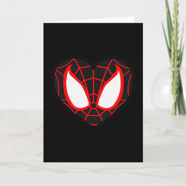Tarjeta Marvel Spider-man Miles Morales Día de San Valentí (Anverso)
