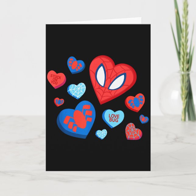 Tarjeta Marvel Spider-man Spidey Hearts Valentines Day  (Anverso)