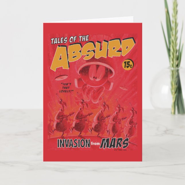 Tarjeta MARVIN LA Invasión Retro MARTIAN™ Del Cómic De Mar (Anverso)