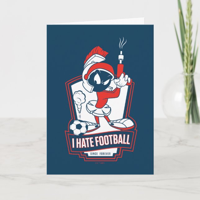Tarjeta MARVIN THE MARTIAN™ "I Hate Football" Graphic (Anverso)