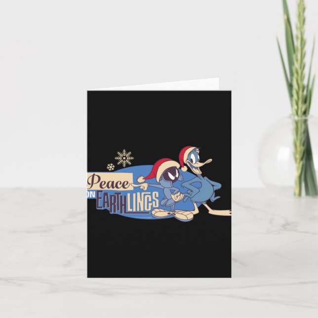 Tarjeta Marvin The Martian Peace On Earthlings T Shirt  (Anverso)