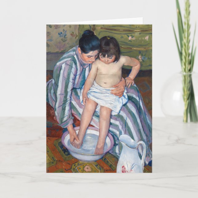 Tarjeta Mary Cassatt - El baño del niño / El baño (Anverso)