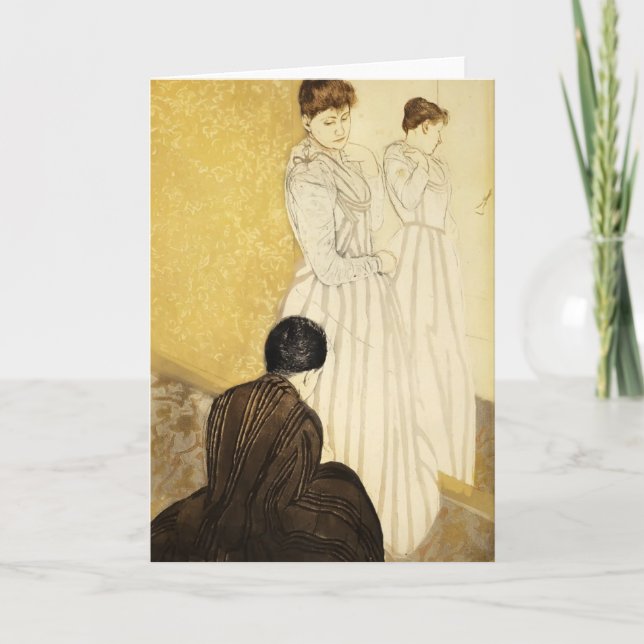 Tarjeta Mary Cassatt: La colocación (Anverso)