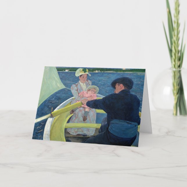 Tarjeta Mary Cassatt - La Fiesta del barco (Anverso)