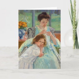 Tarjeta Mary Cassatt - Madre joven masticando