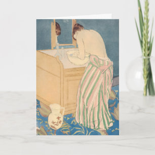 Tarjeta Mary Cassatt - Mujer Bañándose