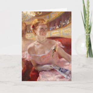 Tarjeta Mary Cassatt - Mujer con collar de perla en un gra