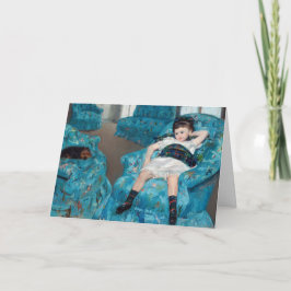 Tarjeta Mary Cassatt - Niña pequeña en un sillón azul