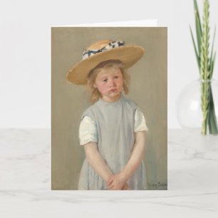 Tarjeta Mary Cassatt - Niño con sombrero de paja